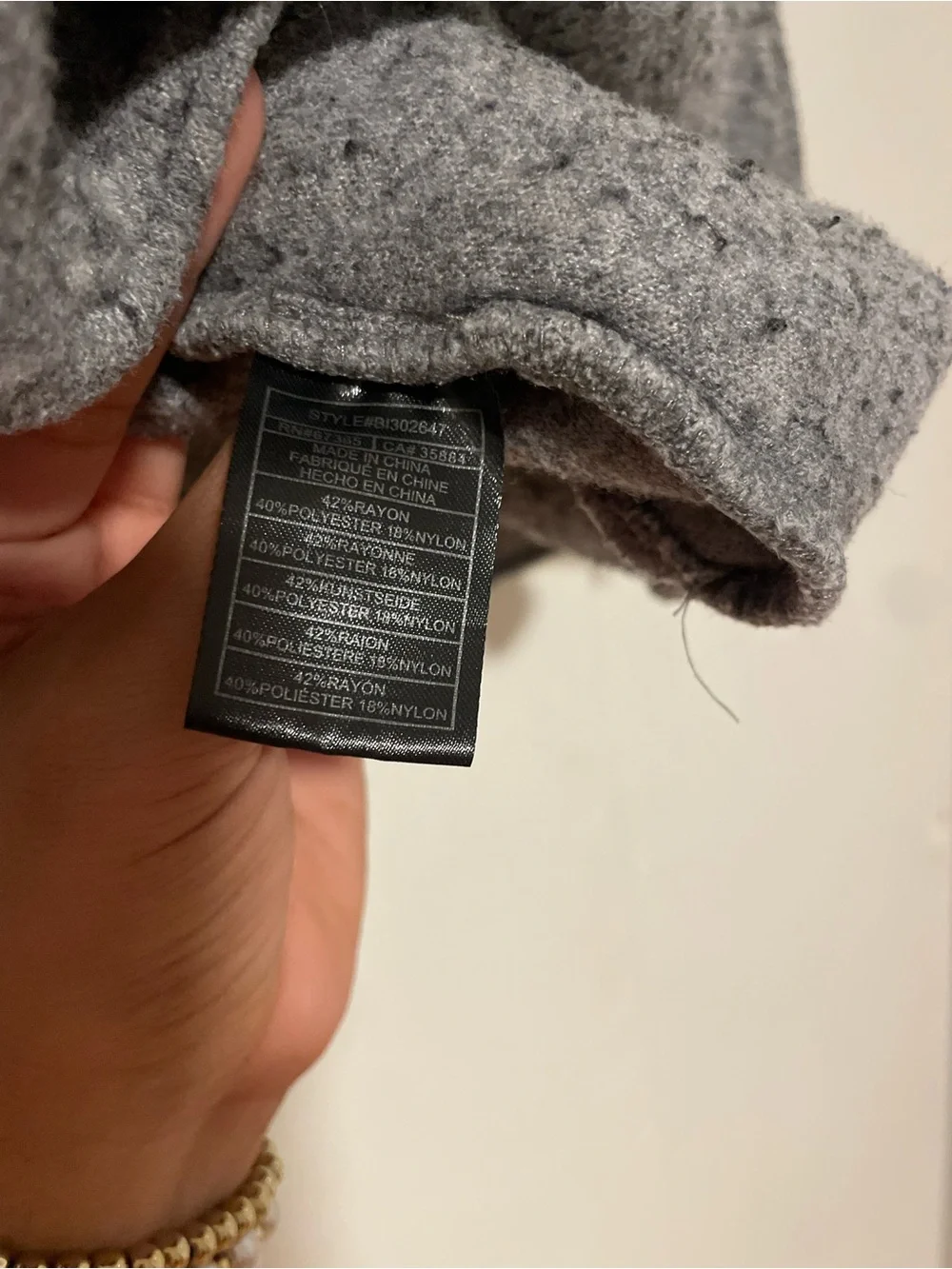 BB Dakota Heather Gray Asymmetric Wrap Cardigan jacket AS